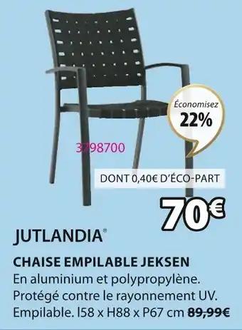 JUTLANDIA CHAISE EMPILABLE JEKSEN