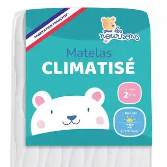 Matelas Bébé / Enfant Climatisé 70x140 cm - Réversible - 1 face Été / 1 face Hiver - OekoTex - Fabrication Française