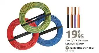 Câble H07 VU 100 m