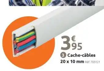 Cache-câbles 20 x 10 mm Réf. 703121