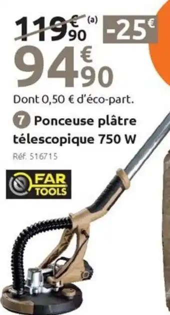 Ponceuse plâtre télescopique 750 W