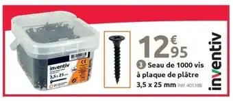 Seau de 1000 vis à plaque de plâtre 3,5 x 25 mm Ref. 405388