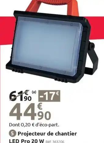 Projecteur de chantier LED Pro 20 W Réf. 363206