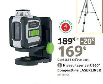 Niveau laser vert 360° Compactline LASERLINER