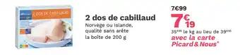2 dos de cabillaud