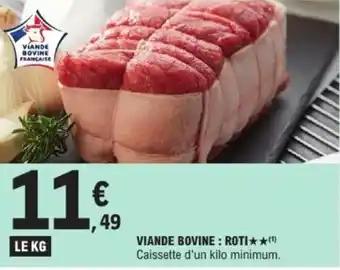 Viande bovine : roti