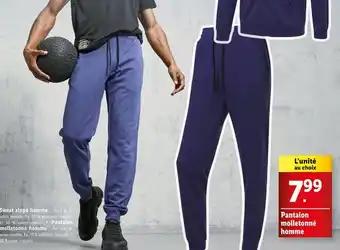 Pantalon molletonné homme