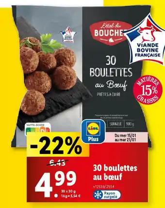 30 boulettes au bœuf