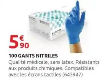 100 gants nitriles