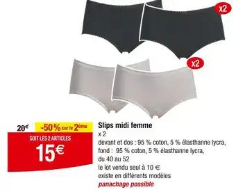 Slips midi femme