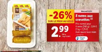 8 nems aux crevettes 560 g