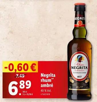 NEGRITA Negrita rhum ambré