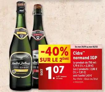 Cidre normand IGP