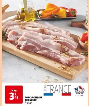 Porc : Poitrine Tranchée