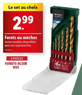 Forets ou mèches 6 pièces
