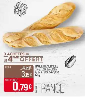 Baguette sur sole