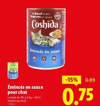 Émincés en sauce pour chat