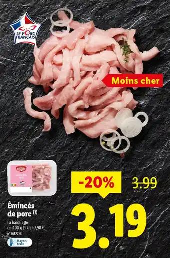 Émincés de porc 400 g