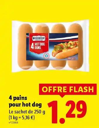 4 pains pour hot dog 250 g