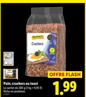 Pain, crackers ou toast