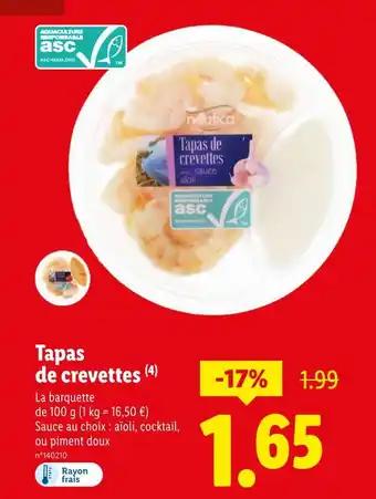 Nautica Tapas de crevettes