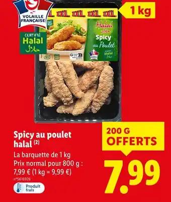 Spicy au poulet halal