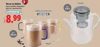 Verres ou théière 1.95 L