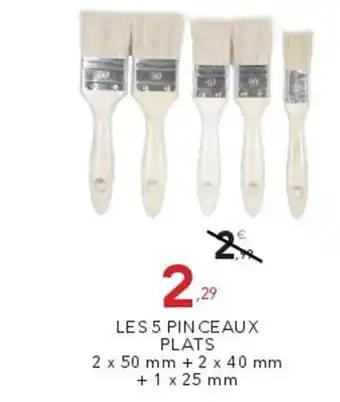 Les 5 pinceaux plats