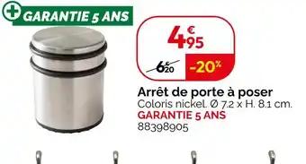 Arrêt de porte à poser