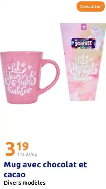 Mug avec chocolat et