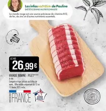 Viande Bovine : Filet