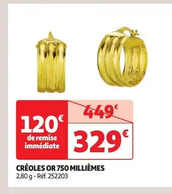 Créoles or 2,80 g