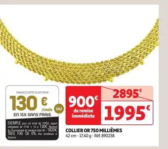 Collier or 750 millièmes