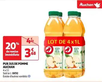 AUCHAN Pur jus de pomme