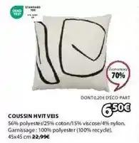 Coussin hvit veis