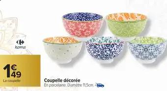 Coupelle décorée