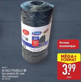 FOLIA® 60 sacs poubelle