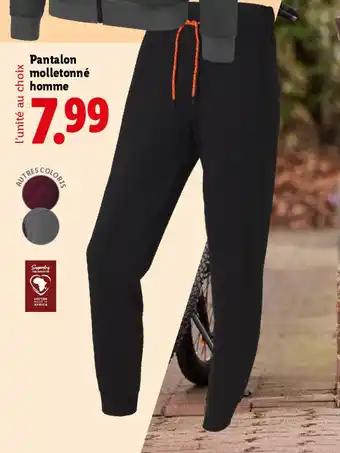 Pantalon molletonné homme