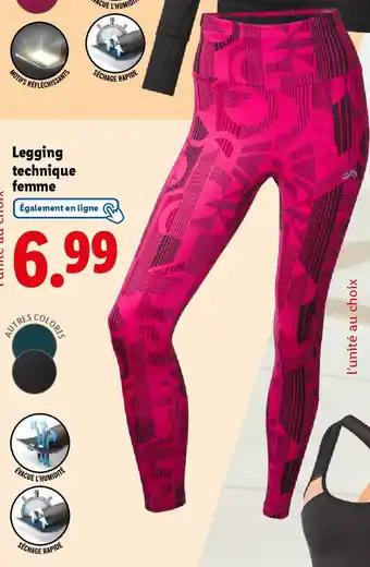 Legging technique femme