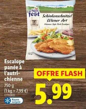 Escalope panée à chienne