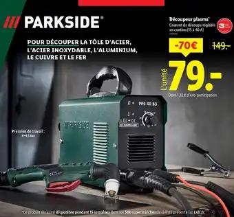 PARKSIDE Découpeur plasma