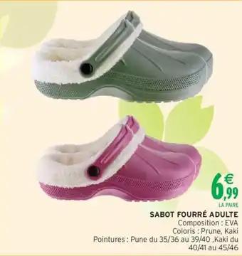 Sabot fourré adulte