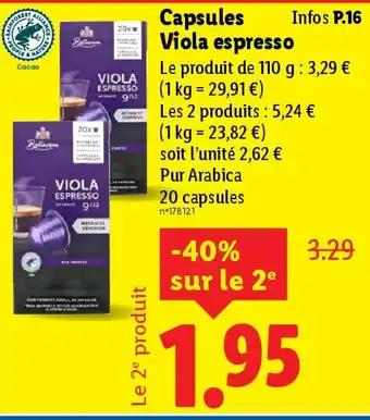 Capsules Viola espresso