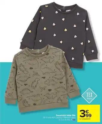 Sweatshirt bébé fille