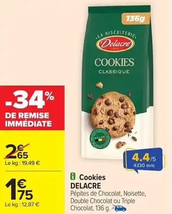 Cookies DELACRE 136 g