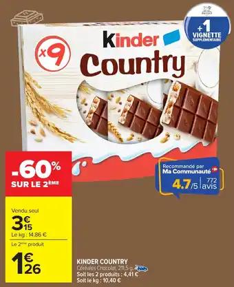 Kinder country 211.5 g