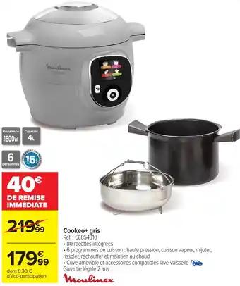 Cookeo+ gris Moulinex