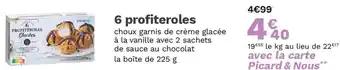 6 profiteroles  225 g
