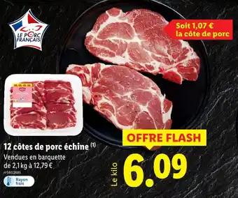 12 côtes de porc échine