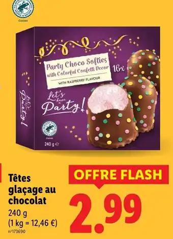 Têtes glaçage au chocolat